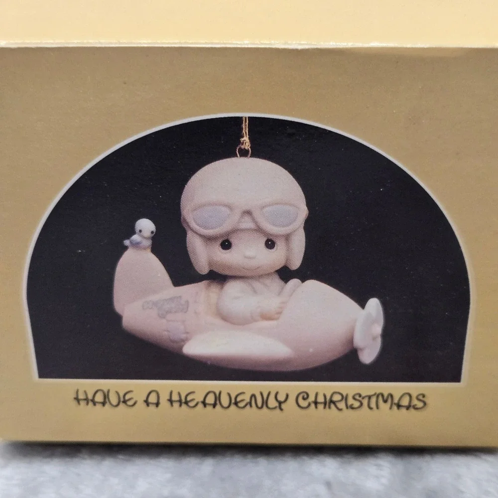 Precious Moments Heaven Bound Airplane‎ Pilot Christmas Ornament with Box
